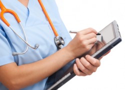 Doctor with EHR Tablet